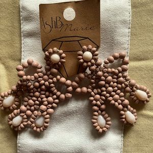 Wooden bead earrings